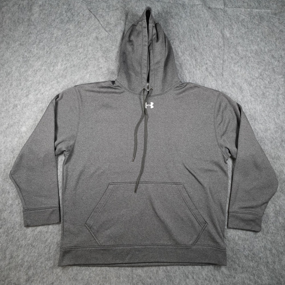 Under Armour Hoodie Mens Extra Large Gray Loose Fit Pullover Sweatshirt